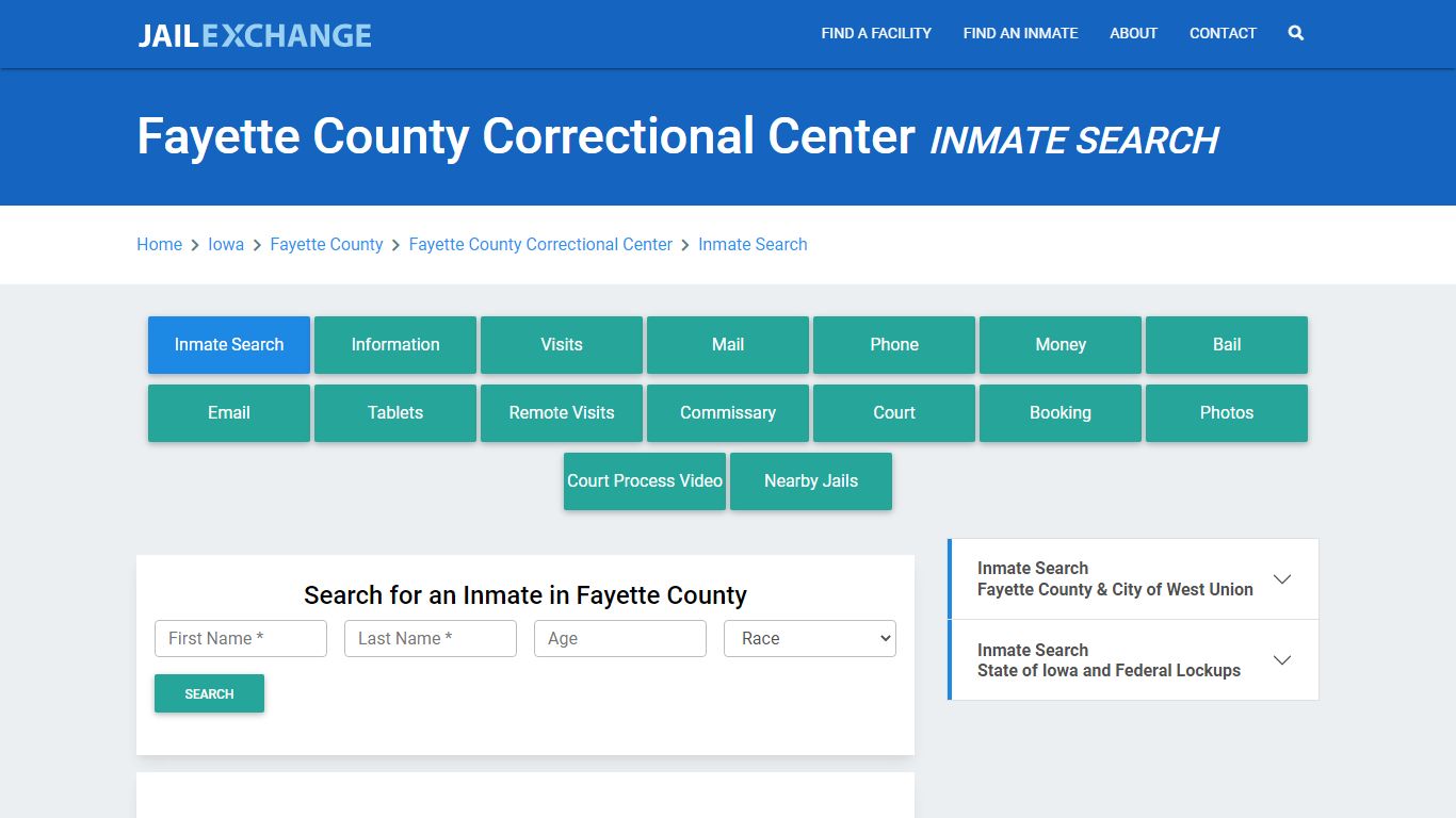 Fayette County Correctional Center Inmate Search - Jail Exchange