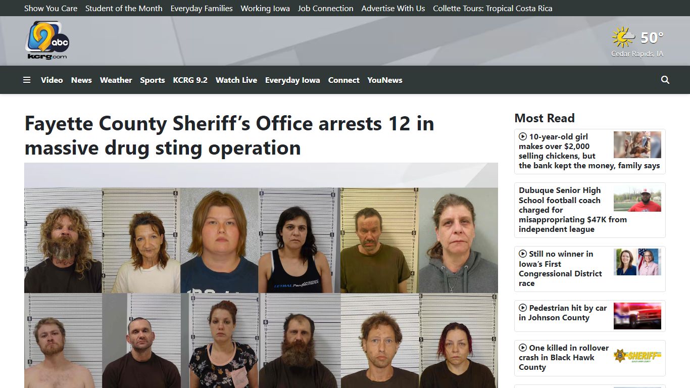 Fayette County Sheriff’s Office arrests 12 in massive drug ... - KCRG